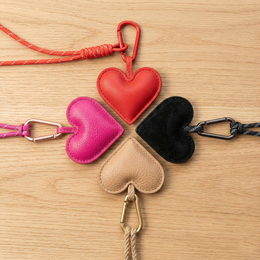 LEATHER HEART CHARM
