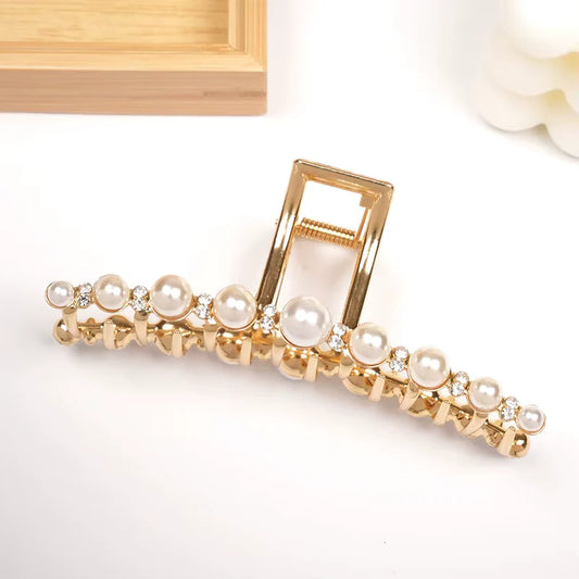 PEARL RHINESTONE HAIR CLAW