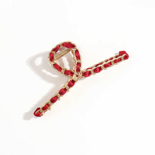 RIBBON CHAIN HAIR CLAW