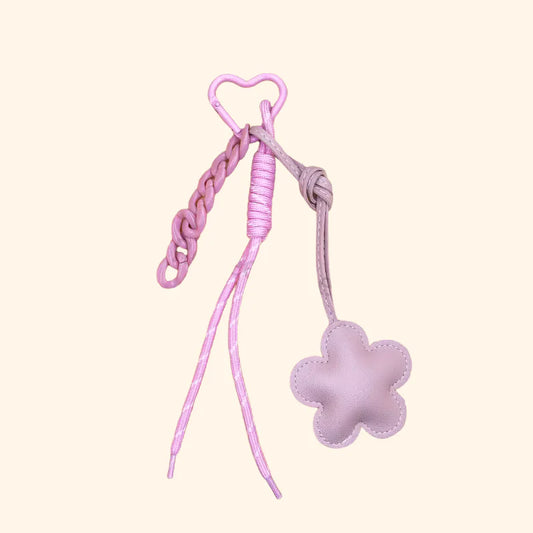 LEATHER FLOWER CHARM