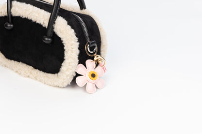 LEATHER SUNFLOWER KEYCHAIN