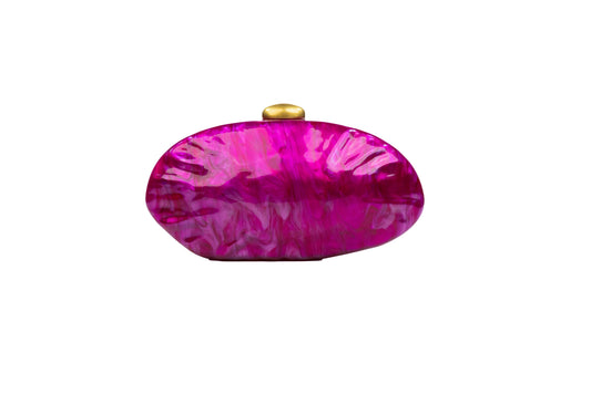 Fuchsia Marble Clutch