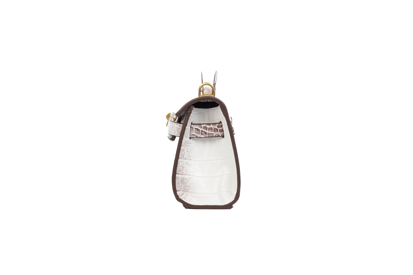 Ivory Croc Luxe Bag
