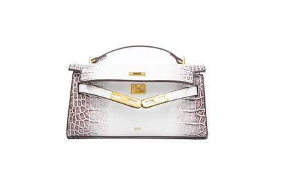Ivory Croc Luxe Bag