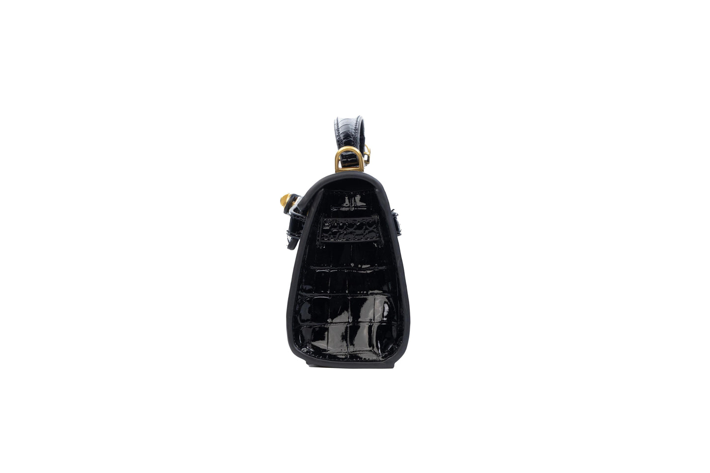 Noir Croc Luxe Bag