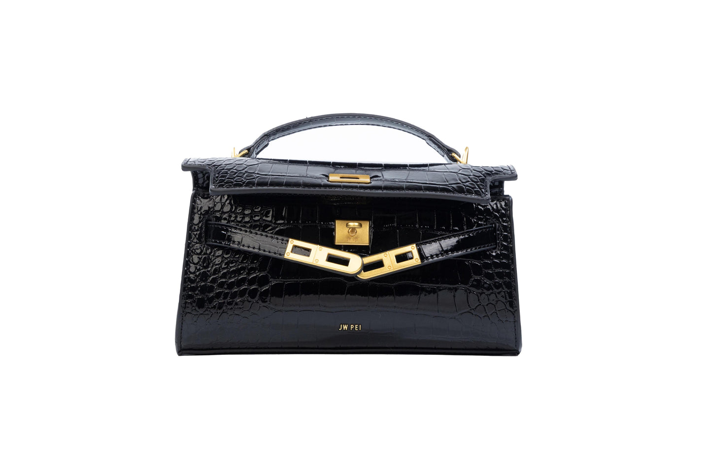 Noir Croc Luxe Bag